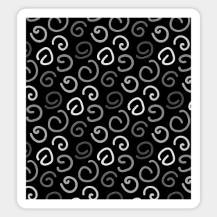 Black and white spiral pattern Sticker